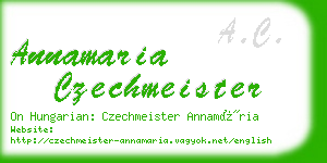 annamaria czechmeister business card